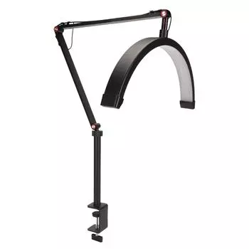 16 дюймов 20 Вт Полулунная Светодиодная Лампа для Косметологов и Специалистов по Лица Луна Защита Глаз Черная 3000 К6000 К UK Plug