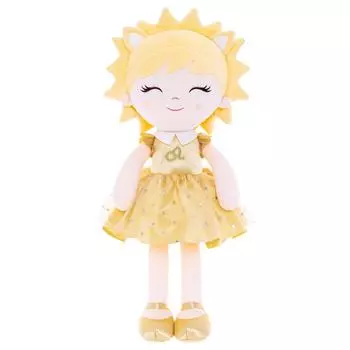 16 дюймов плюшевая кукла-девочка, кукла-созвездие Льва, сверкающий золотисто-желтый цвет с подарочной коробкой для подарка на день рождения для девочек