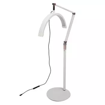 16-дюймовая лампа-полумесяц, светодиодная напольная косметическая лампа с регулируемой яркостью, для макияжа, ногтей, татуировок, регулируемая высота 3 UK Plug