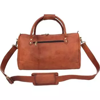 16-дюймовая маленькая винтажная женская большая сумка из натуральной кожи, сумка-кошелек, спортивная сумка через плечо 16 x 9 x 8 in коричневый