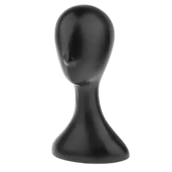 16-дюймовая модель головы манекена, парик, шапка, шарф, подставка, держатель, черный 22x13.5x40cm белый