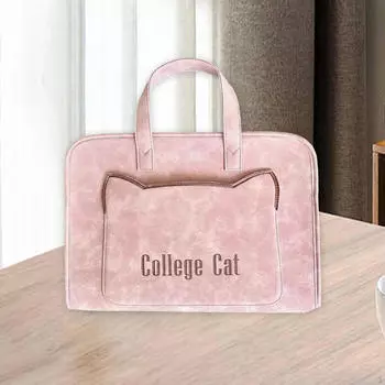 16-дюймовая сумка для ноутбука, документ, искусственная кожа, мужской и женский рабочий портфель для офиса и путешествий серый