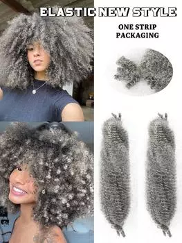 16-дюймовые Kinky Twist Marley плетение крючком синтетические предварительно разделенные пружинистые афро-твист волосы для косичек-бабочек 16inch