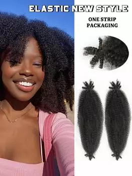 16-дюймовые Kinky Twist Marley плетение крючком синтетические предварительно разделенные пружинистые афро-твист волосы для косичек-бабочек 16inch