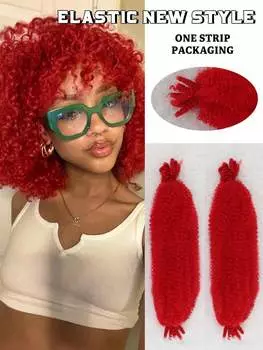 16-дюймовые Kinky Twist Marley плетение крючком синтетические предварительно разделенные пружинистые афро-твист волосы для косичек-бабочек 16inch