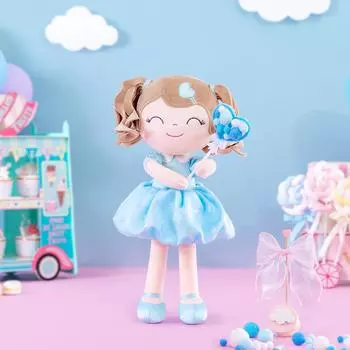 16-дюймовые плюшевые куклы для девочек-принцесс, идеи для светло-голубых платьев, подарки на первый день рождения ребенка, коллекция кукол