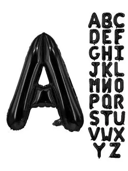 16-дюймовые воздушные шары с буквами, украшения для вечеринок, алфавит AZ, алюминиевая фольга, шар на день рождения, свадьбу, день святого валентина, принадлежности для самостоятельного макета C&16INCH чёрный