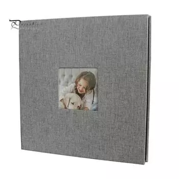 16-дюймовый/18-дюймовый самоклеящийся фотоальбом, семейный фотоальбом с 20 внутренними страницами, альбом для хранения фотографий для праздничной свадьбы или ребенка S темно-серого