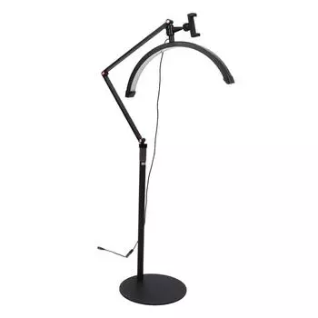 16-дюймовый напольный светильник в форме полумесяца со светодиодной подсветкой, съемная U-образная лампа для татуажа бровей для салона красоты US Plug