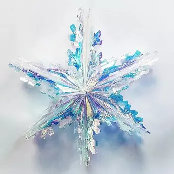 16-дюймовый переливающийся шар из снежинки с блестящей красочной тонкой пленкой, сотовый шар для свадьбы, дня рождения, витрины, подвесные украшения, декор Snowflake