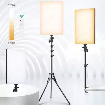 16-дюймовый светодиодный видеосветильник двухцветный 3200-5600K панель освещения для фотосъемки на камере фотостудия заполняющая лампа для Youtube Tiktok us