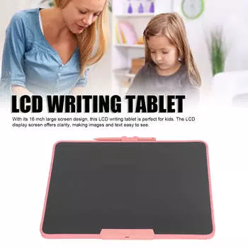 16-дюймовый ЖК-планшет для письма, игрушки для дошкольников, обучающая красочная стираемая доска для рисования, блокнот для рисования для детей розовый