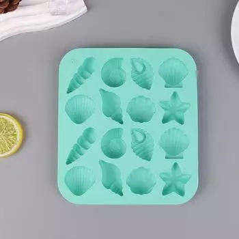16-гнездная силиконовая форма для ракушек, морских звезд и других форм, форма для выпечки конфет, муссов, пудингов, шоколадных тортов