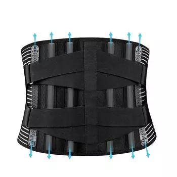16-hole Mesh Breathable Waist Braces Anti-skid Lumbar Support Belt Waist Trainer Sports Protective L