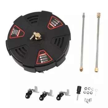 16 Inch Pressure Washer Cleaner with 3 Wheels 3600PSI Stainless Steel Power Washer Accessory