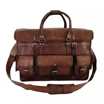 16 кожаных портфелей, сумка-мессенджер, офисная сумка для ноутбука, деловая сумка на плечо 16 x 12 x 7 in коричневый