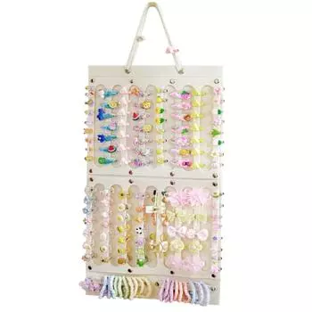 16 Ленточек Заколки для волос Подвеска для хранения Фетровый Органайзер для бантов для волос Детский Дисплей для хранения аксессуаров для волос