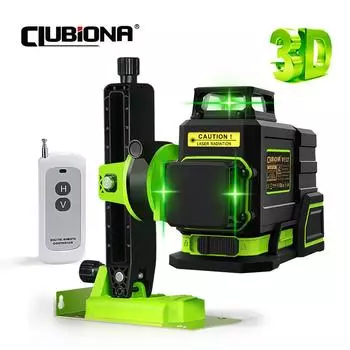 16-линейный самовыравнивающийся лазерный уровень с технологией зеленого луча 3D/4D - литий-ионный аккумулятор емкостью 5200 мАч
