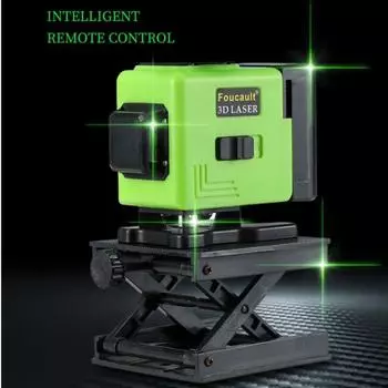 16 линий 3D зеленый лазерный уровень с 2 батареями самовыравнивающийся беспроводной пульт дистанционного управления 360 горизонтальный вертикальный настенный кронштейн 16 lines upgrade