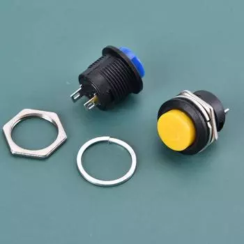 16 мм 12 В-24 В водонепроницаемый автомобиль светодиодный кнопку питания мгновенный переключатель металла вкл/выкл as the picture