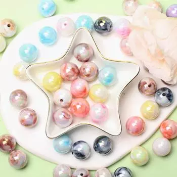 16 мм 5 шт., круглые бусины с УФ-градиентом Halo, крашение, серьги «сделай сам», цепочка для телефона, материалы ручной работы, ювелирные аксессуары зелёный