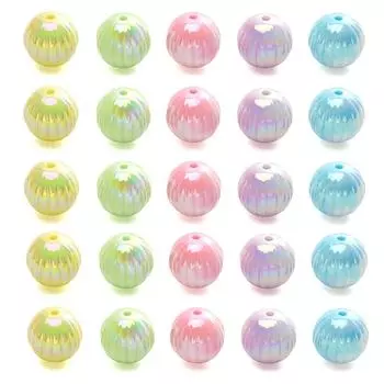 16 мм 5 шт./пакет акриловые цветные бусины тыквы DIY браслет ожерелье серьги ювелирные аксессуары 16mm 5pcs/bag