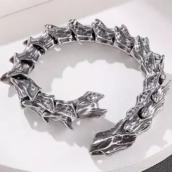 16 мм 9 Киль Дракона, цепочка на руку, браслет для мужчин, винтажный литой металл, ювелирные изделия из нержавеющей стали, подарки на день рождения для парня 23cm