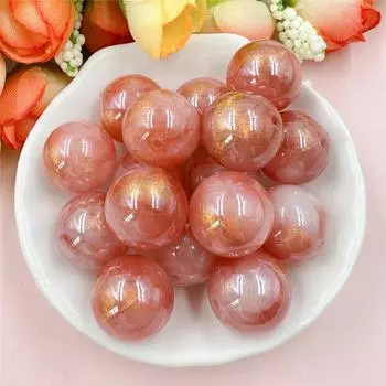 16 мм бисерные материалы DIY ювелирные аксессуары 20 шт для браслета серьги изготовление круглые глазурованные акриловые украшения свободные бусины золотой порошок бусины красный