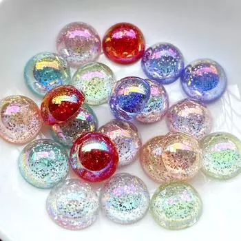 16 мм блестящие полнозвездные AB цветные акриловые круглые горный хрусталь со стразами «сделай сам», аксессуары для изготовления ювелирных изделий, заколка для волос, декоративный кристалл, 20 шт./лот разноцветный