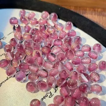 16 мм мягкое сердце с наполнением мечта звездное небо мелкий блеск кошачий глаз смола рассыпные бусины ручная работа DIY бисерная цепочка для мобильного телефона аксессуары soft heart 12mm - pore diameter about 2mm