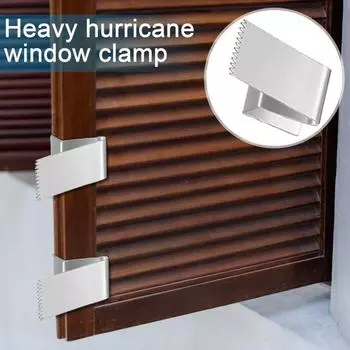 16 шт. зажимов для окон от урагана с зубчатыми секциями, многоразовые высокопрочные 1/2-дюймовые зажимы для защиты оконных панелей от шторма с установкой чёрный