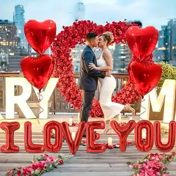 16 Piece Valentine s Day Balloon Set, Suitable for Valentine s Day Parties, Confessions, Weddings, Indoor and Outdoor Decoration Balloons 16-Piece Valentine s Day Balloon Set