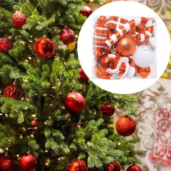 16 Pieces Christmas Decoration Hanging Pendant Photo Props Decorative Gifts Ornament Celebration for Orange