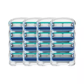 [16 шт.] 5-слойные лезвия для бритвы Gillette Fusion, совместимые с ручной бритвой, корейские лезвия для бритвы