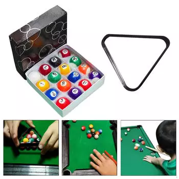 16 мини-бильярдных шаров, полный набор с треногой, детская игрушка в подарок, небольшой бильярдный стол 2.5cm Ball