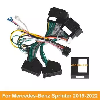 16 Pin Wiring Harness Adapter w/ Canbus Box For Mercedes-Benz Sprinter 2019-2022