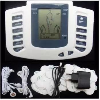 16 подушечек, массажер для похудения, расслабляющий мышцы, облегчение боли, иглоукалывание, электронная терапевтическая машина EU PLUG