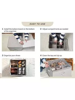 16 сетчатый прозрачный ПВХ складной ящик для хранения обуви коробка для хранения обуви пылезащитный шкаф для обуви хранение обуви светло-желтого