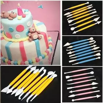 16 шаблонов в форме кости 8 шт./лот глина кондитерские изделия сахар ремесло лепка инструменты для выпечки инструменты для поделок цветы помадка украшения торта аксессуары синий