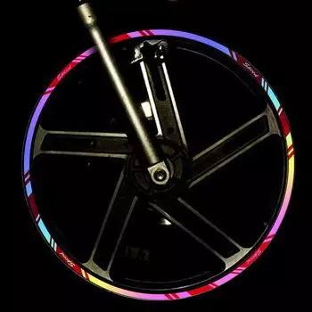 16 шт. 17-дюймовые полоски для стайлинга автомобиля, радужная лента для обода, наклейки на колеса мотоцикла для мотокросса Honda Yamaha Suzuki Kawasaki жёлтый