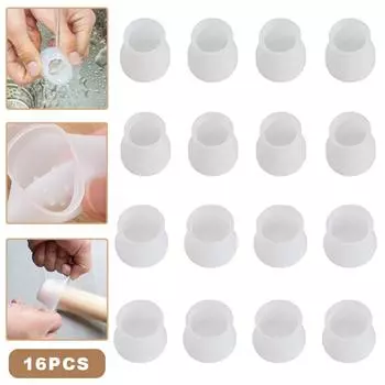 16 шт. 1,9-4,5 см силиконовые защитные чехлы для ножек мебели, противоскользящие накладки на ножки стола, подкладки для ног стола, рождественский подарок Diameter 1.9-3cm