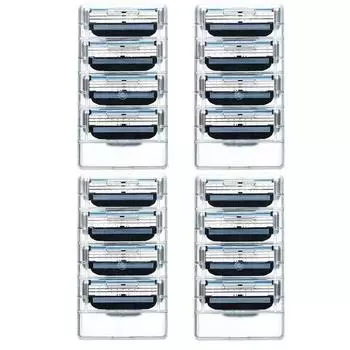 [16 шт./4 упаковки] Мужская бритва для бритья, 3-слойное лезвие для 3 бритв 16pcs