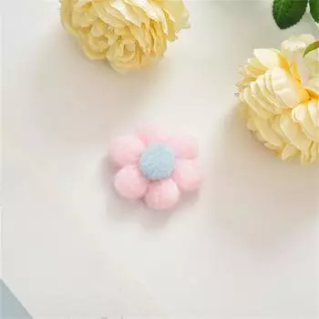 16 шт. 55 мм мягкая плюшевая аппликация в виде цветка для самостоятельного изготовления головных уборов, заколок для волос, декора бантов, аксессуаров для одежды, шляп, обуви, шитья заплаток One Size светло-розовый