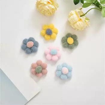 16 шт. 55 мм мягкая плюшевая аппликация в виде цветка для самостоятельного изготовления головных уборов, заколок для волос, декора бантов, аксессуаров для одежды, шляп, обуви, шитья заплаток One Size синий