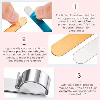 16 шт. алюминиевый браслет пустой металлический штамп для гравировки индивидуальный браслет-манжета