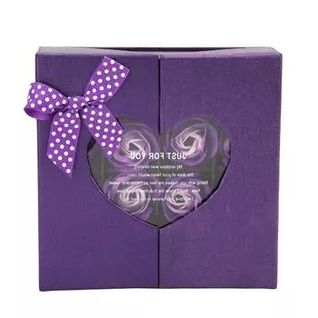 16 шт. цветочное мыло в форме розы, элегантный фиолетовый цветочный ароматизированный декоративный растительный набор мыла для