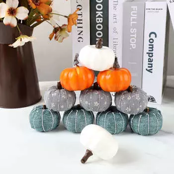 16 шт. Имитация тыквы Модель 6 см Украшение День благодарения Хэллоуин Праздник урожая Украшение