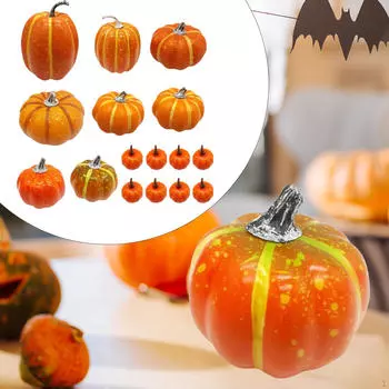 16 шт. искусственных тыкв из пенопласта для украшения стола