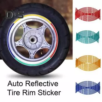 16 шт., износостойкая наклейка на колесо автомобиля, привлекательная привлекательная светоотражающая полоса, декор для ступицы колеса автомобиля, наклейки серебро белый