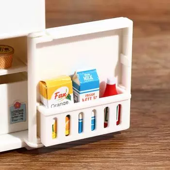 16 шт./компл. 1:12 кукольный домик, модель морозильной камеры, белый холодильник, кухонная мебель, игрушка